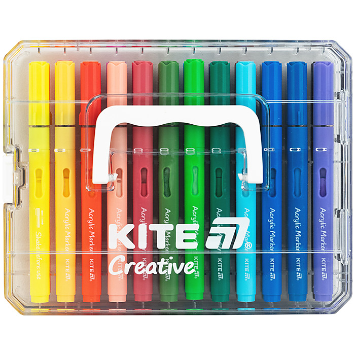 Маркери акрилові з рідкими чорнилами, 24шт Kite Creative - Зображення 4