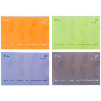 Зошит для малювання, 24 арк., скоба, софт тач + УФ лак, Kite