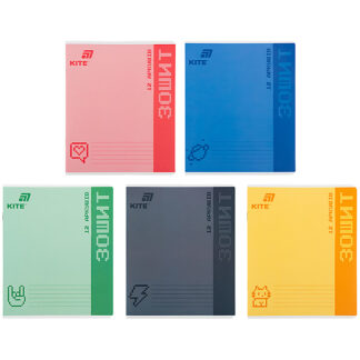 Зошит 12 арк., кл., УФ лак об'ємний, Kite One color
