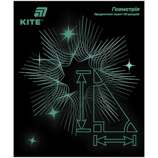 Зошит предметн. 48 арк., кл., софт тач+УФ, Lumen, геометрія